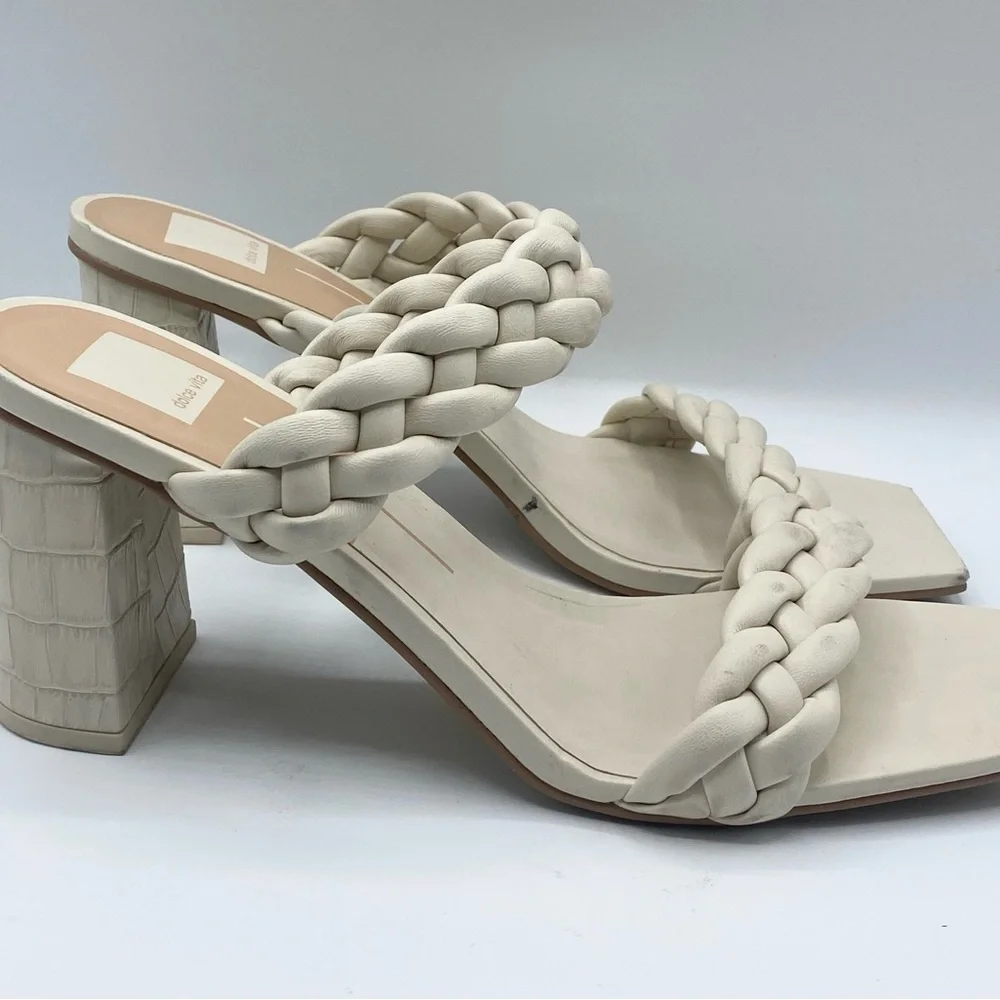 Dolce Vita Paily Heeled Sandals, Ivory Size 11 *‎ Please read NOTE*